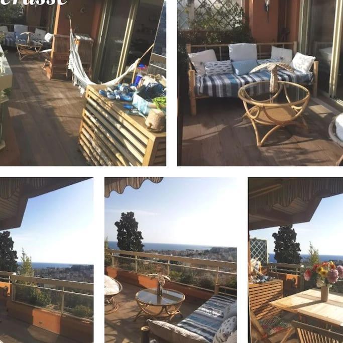 Appartement Nice Centre Vue Mer Avec Piscine Pour Famille, Couple D'Amis Pas De Groupes De Jeunes Autorises Exterior foto